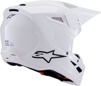Sm3 Solid Helmet White Glossy Md