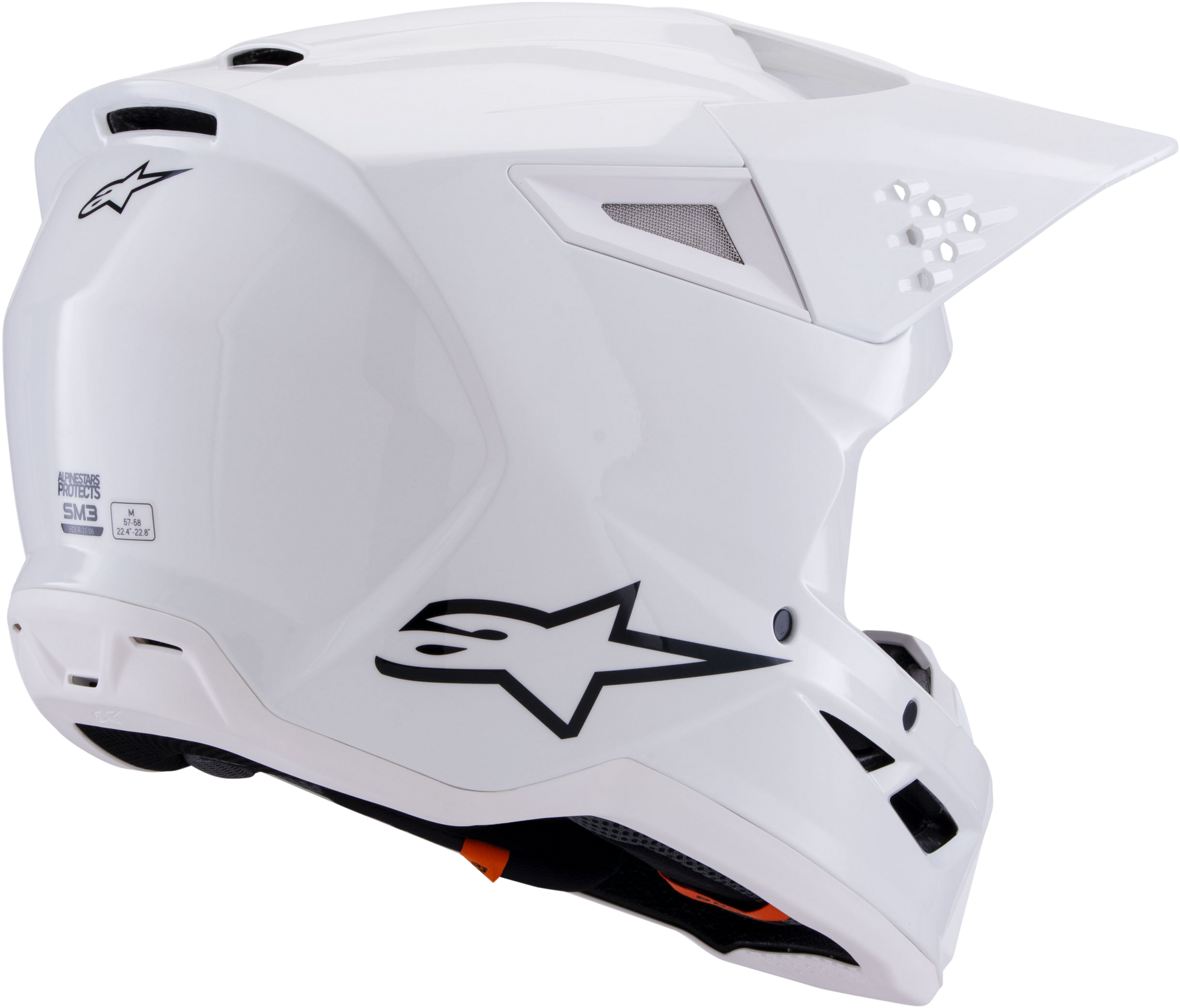 Sm3 Solid Helmet White Glossy 2x