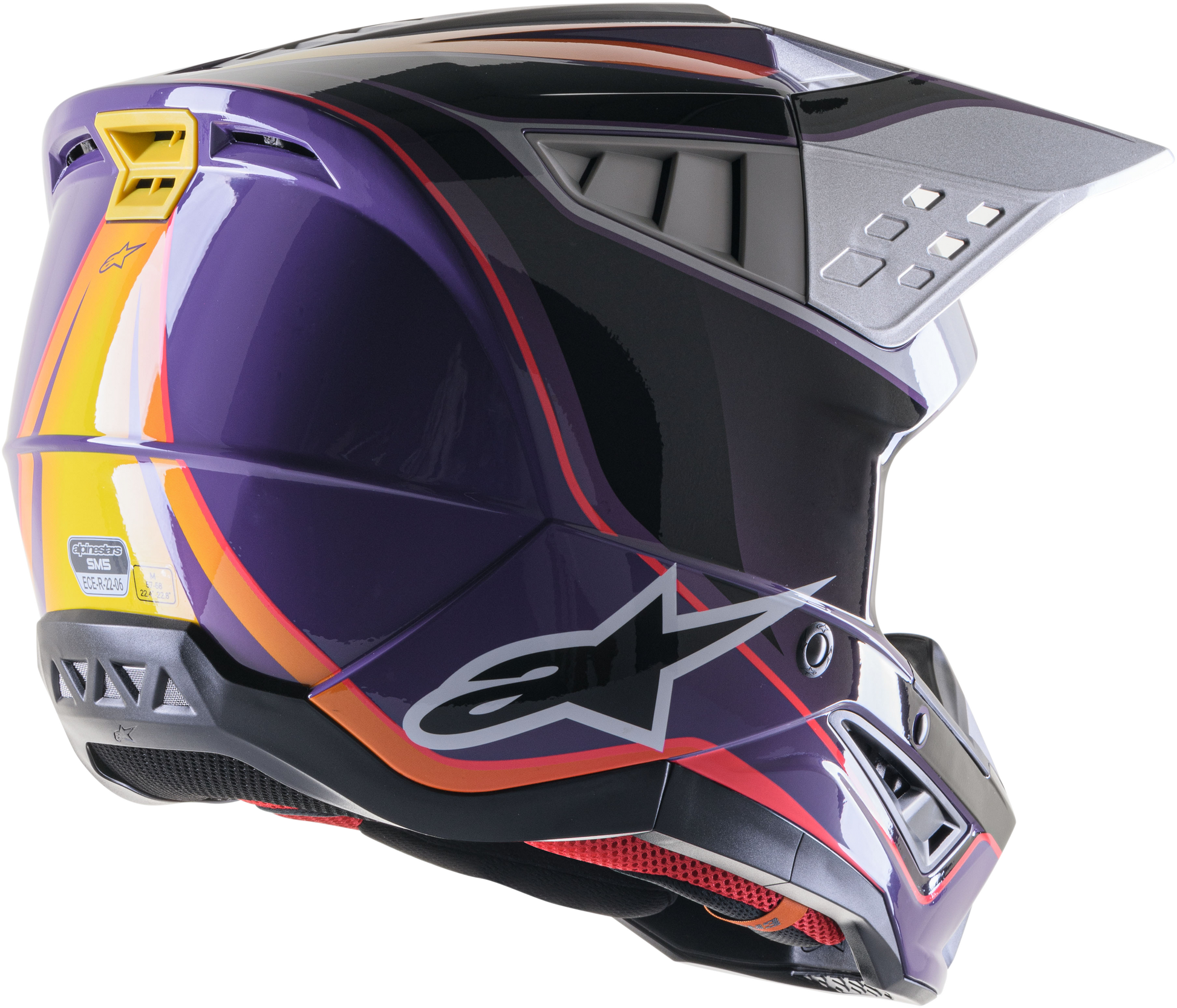 S M5 Sail Helmet Violet/Blk/Slvr Glossy Md