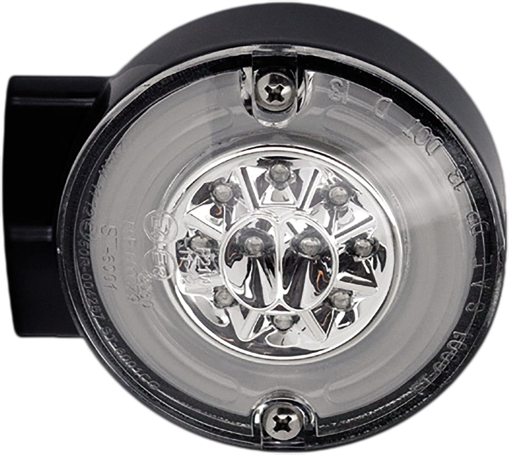 Turn/Stop Combo Led Amber/Red Black W/Clear Lens