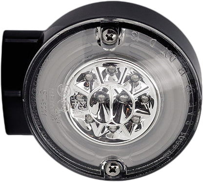 Turn/Stop Combo Led Amber/Red Black W/Clear Lens