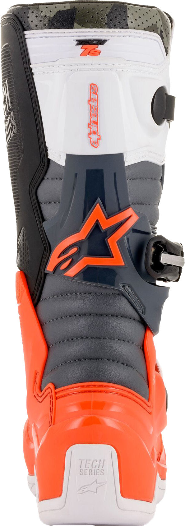 Tech 7s Magneto Boots Blk/Red Fluo/Wht/Gry Sz 07