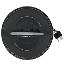 Classic Led Headlight 7" W/Drl Black