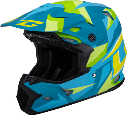 Mx 96 Splinter Helmet Matte Blue/Green Sm