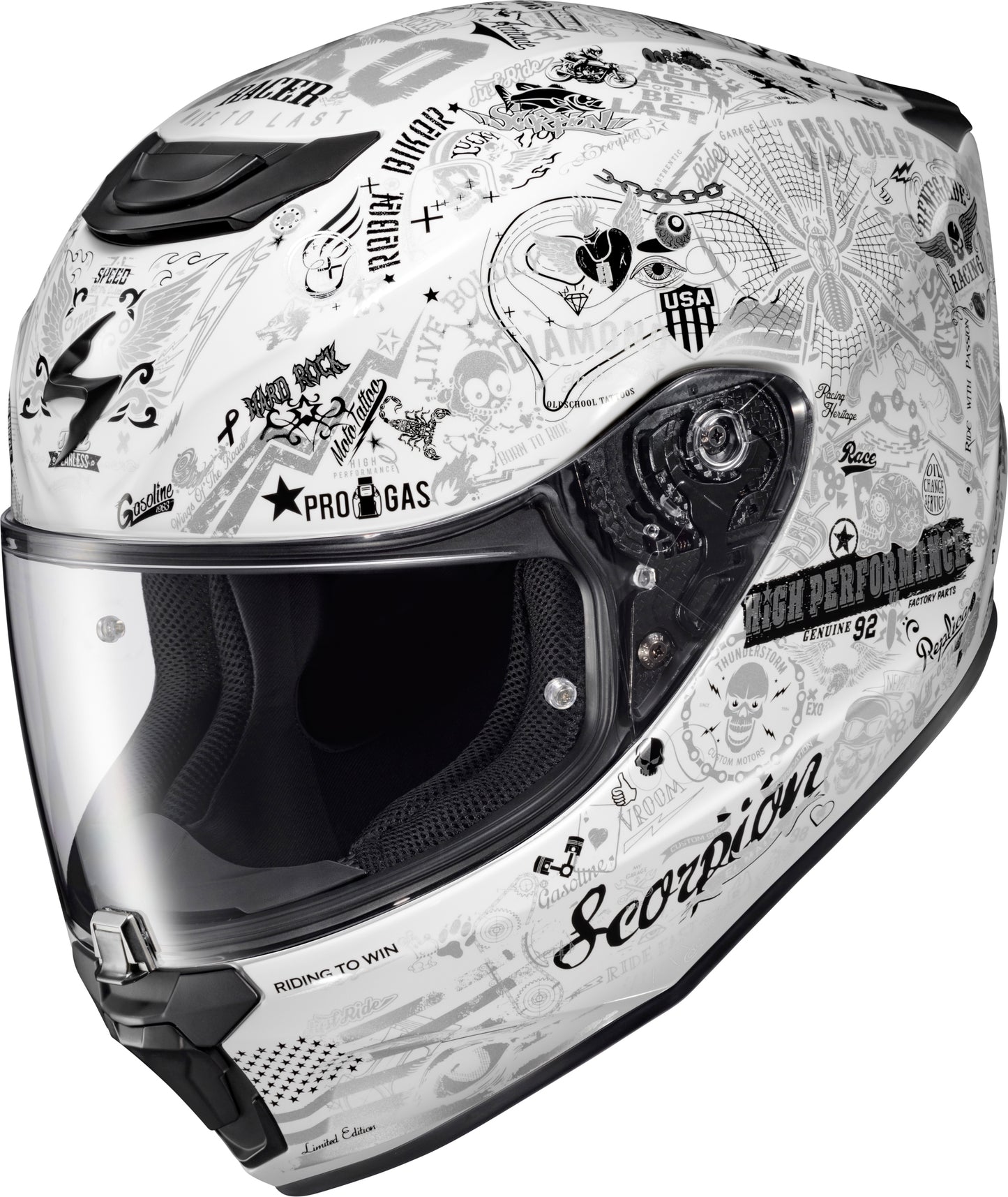 Exo R330 Full Face Helmet Shake 2 White Sm
