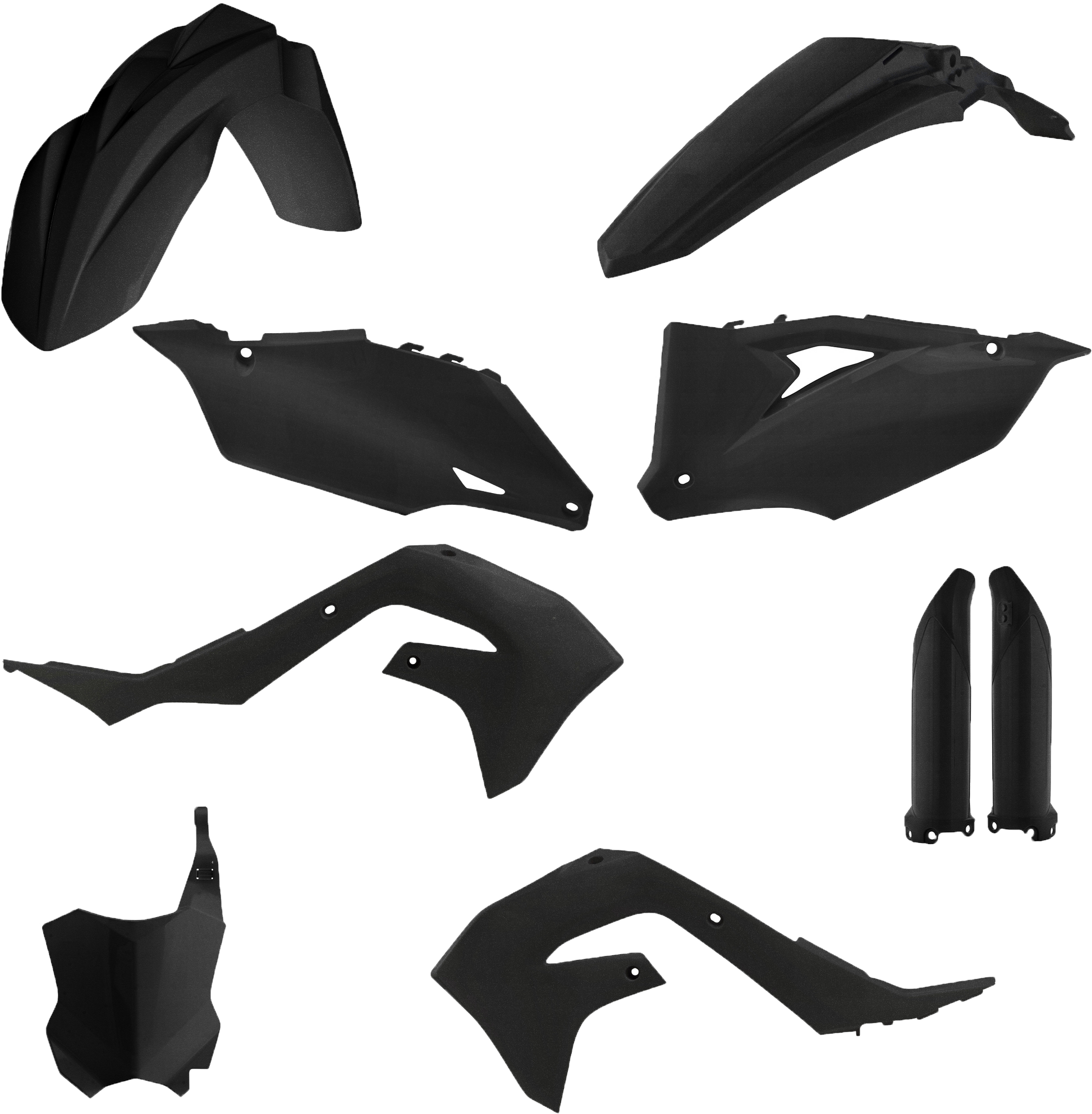 Full Plastic Kit Kaw Black Metallic