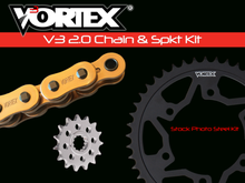 Vortex Racing V3 2.0 Chain and Sprocket Kit 2912-17,193K-45,G525RX3-118- Gold
