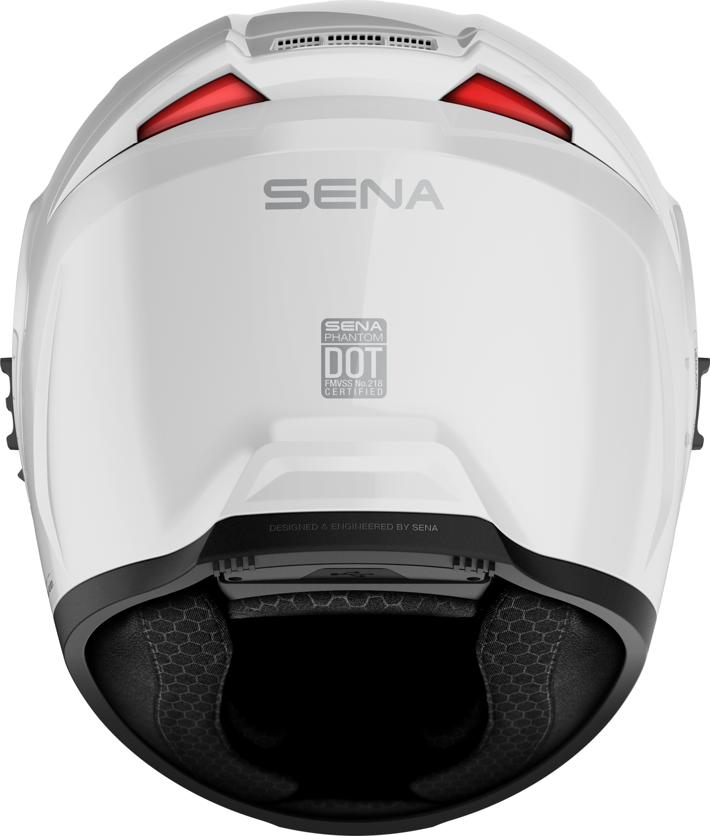 Phantom Ff Mesh Com Helmet Glossy White 2x