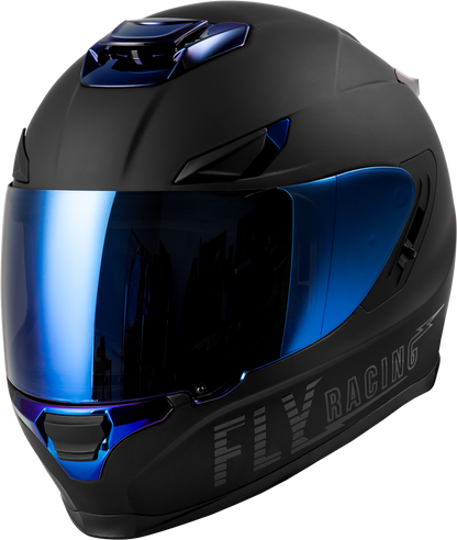 Sentinel Recon Helmet Matte Black/Blue Chrome Sm