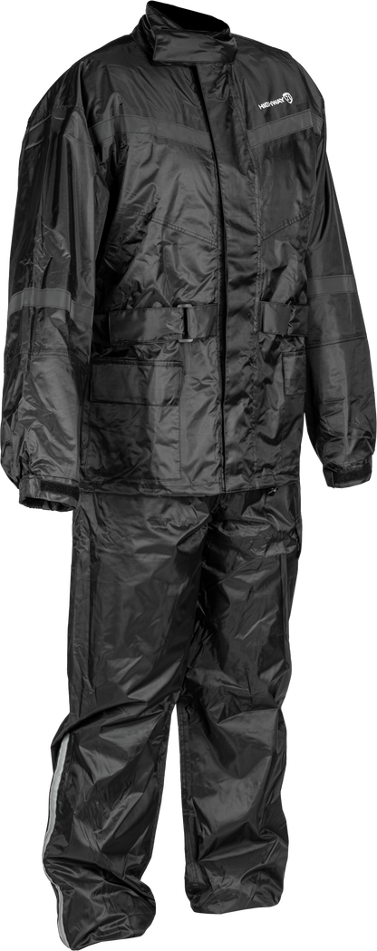 2 Piece Rain Suit Black Md
