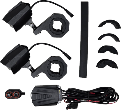 Dual Switchback Led Lights Black Wireless Remote Pr