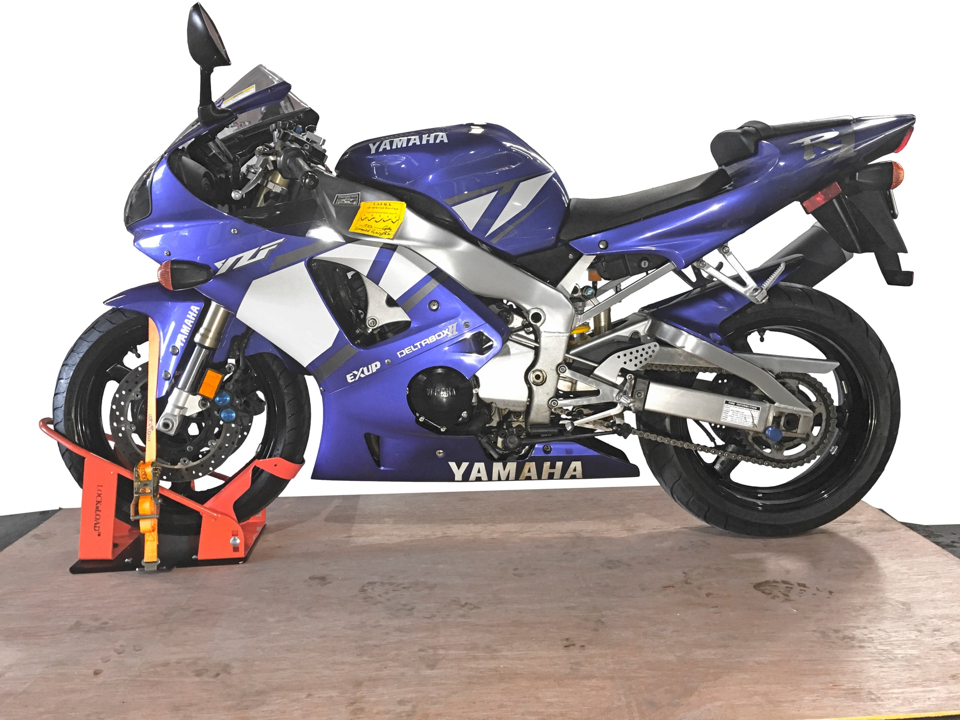 Motorcycle Combo Front Chock With Rear Ratchet Tie Straps