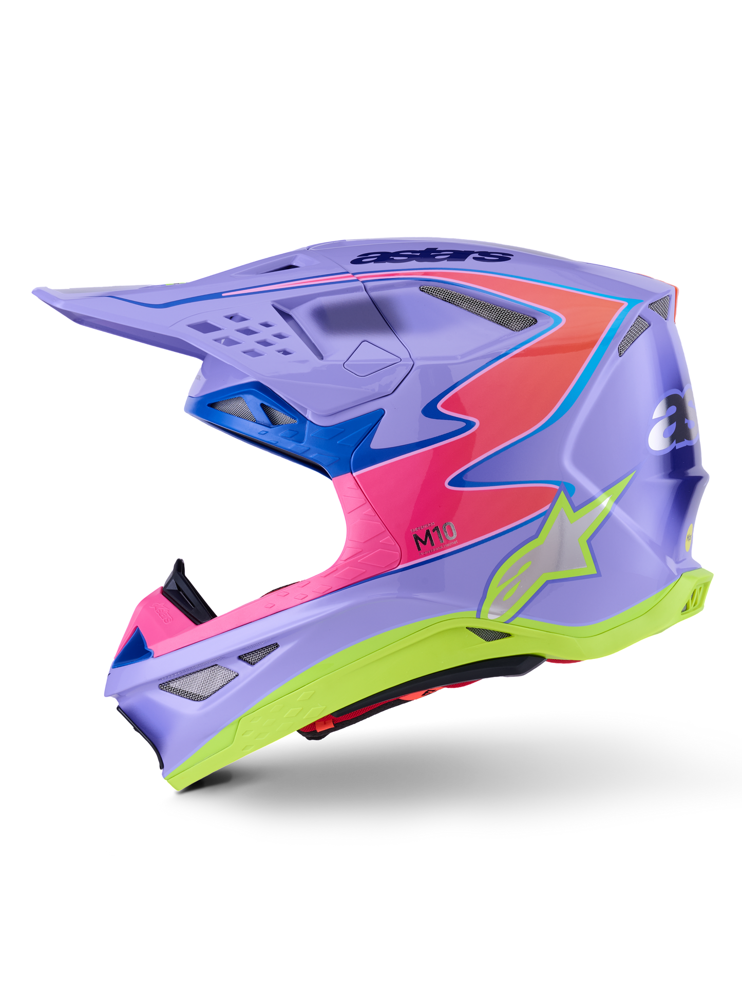 S M10 Jett Lawrence R01 Helmet Purp/Pnk Fluo/Ylw Fluo Gls Lg