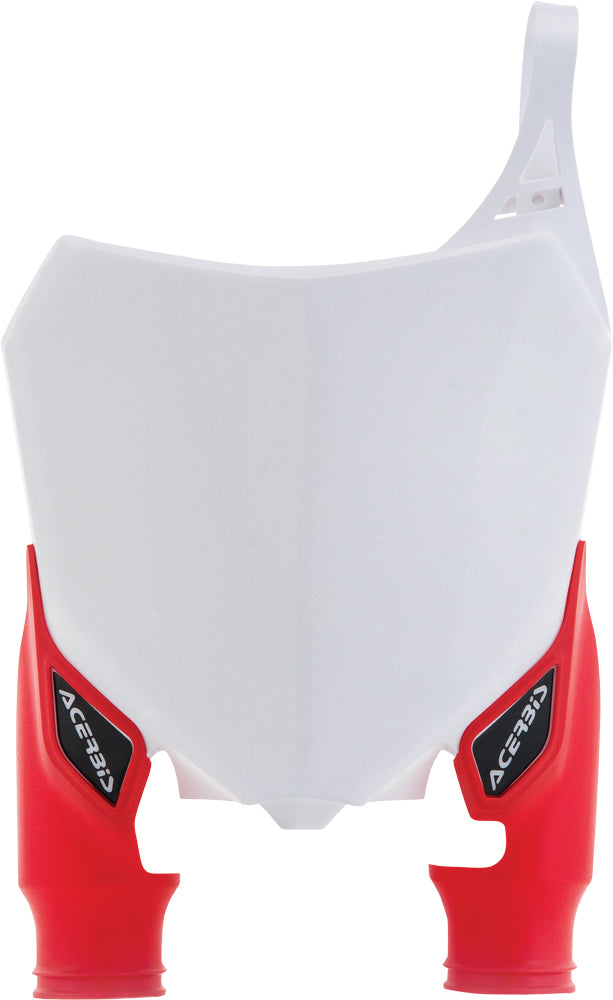 Front Number Plate White/Red