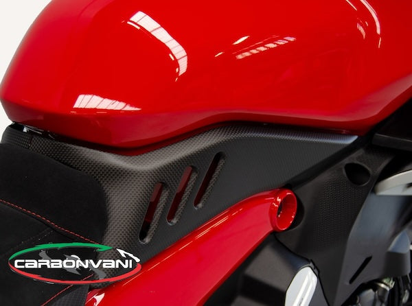 Carbonvani Carbon Fiber Fuel Tank Side Covers for the Ducati Diavel V4 (Pair)