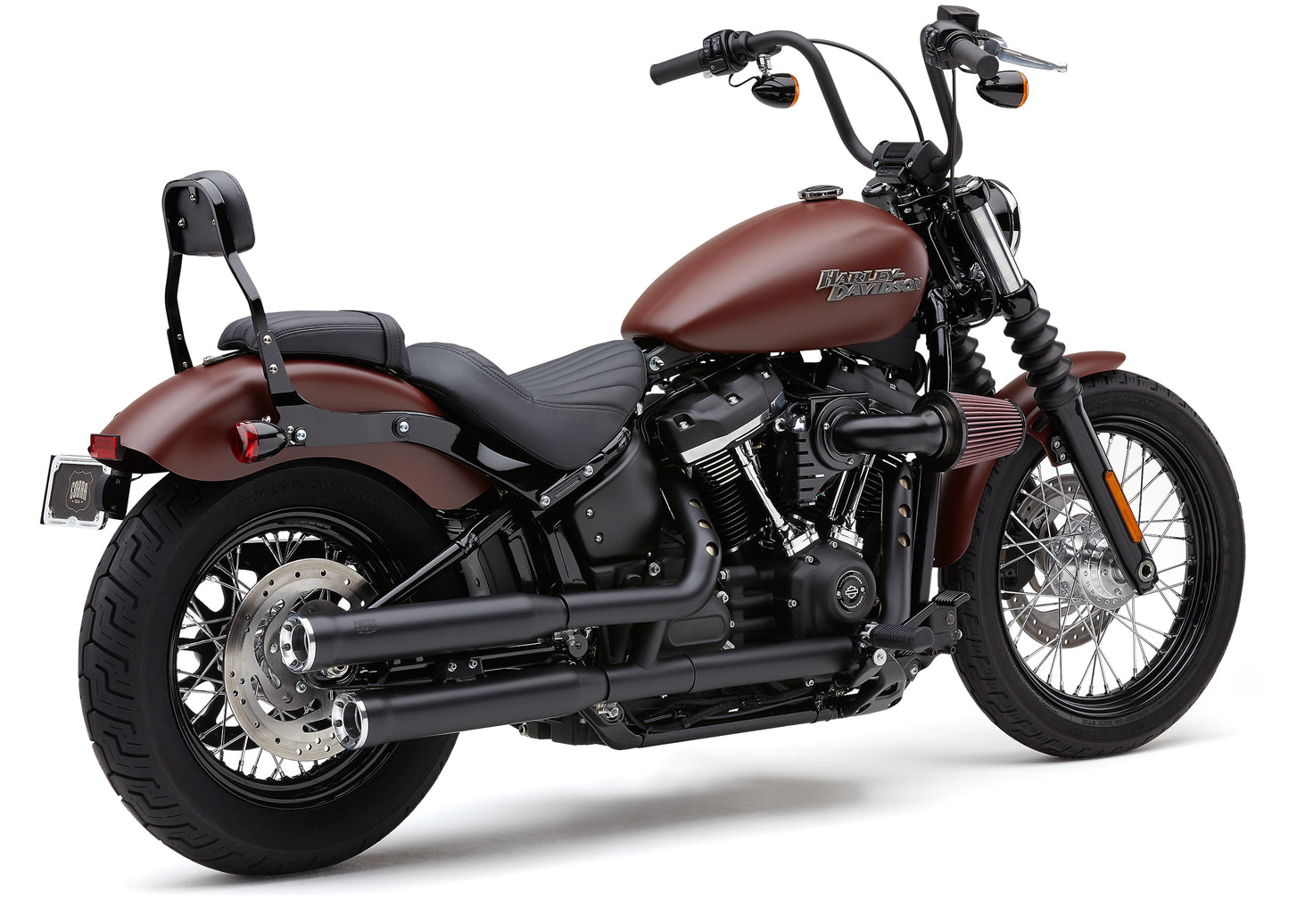 3" Rpt Slip Ons Black Softail 18 22