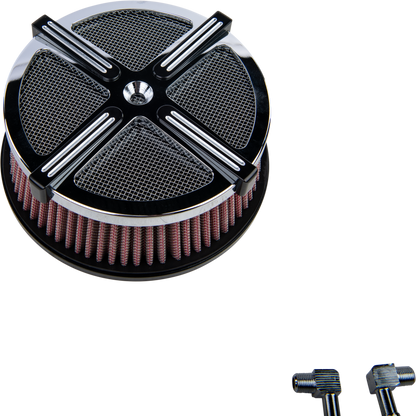 X Force Air Cleaner Kit Chrome/Black