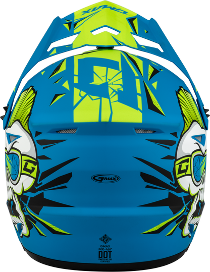 Youth Mx 46y Unstable Helmet Matte Blue/Green Ys