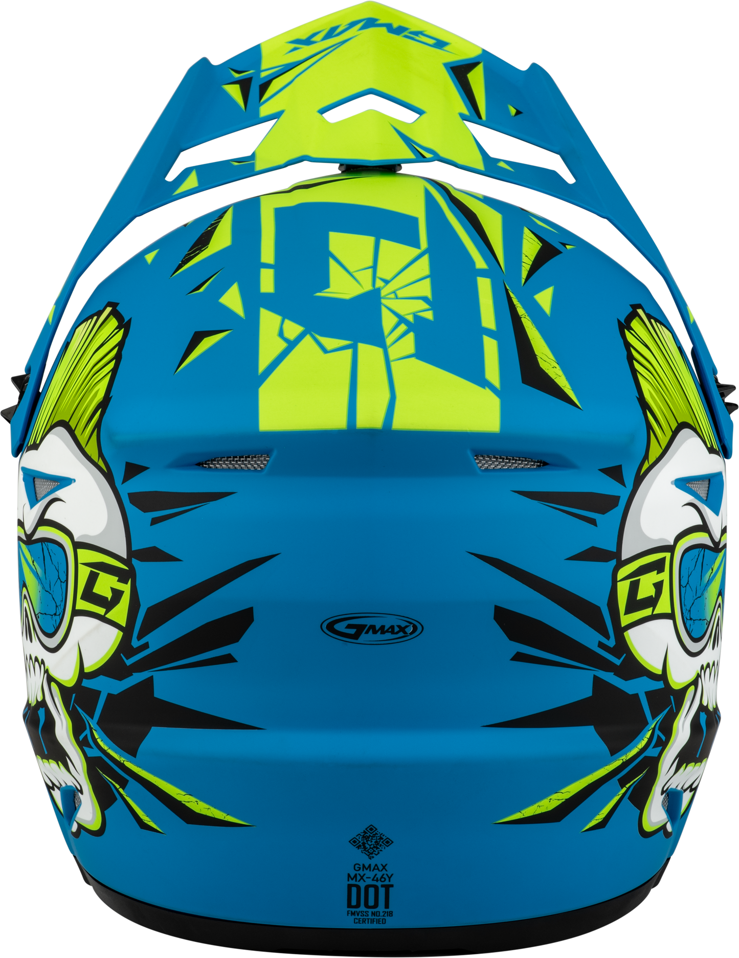 Youth Mx 46y Unstable Helmet Matte Blue/Green Yl