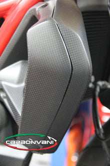CARBONVANI - DUCATI MONSTER 821 / 1200 CARBON FIBER WATER COOLER KIT - (3 PIECES)