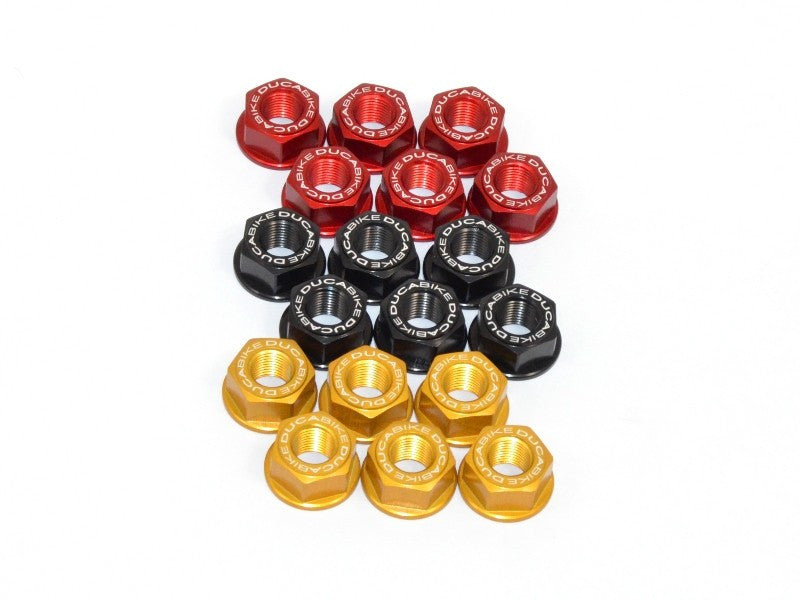 DBK Special Parts (Ducabike) Ergal Billet Flange /Sprocket Nuts for Ducati's (set of 6) M10x1.0
