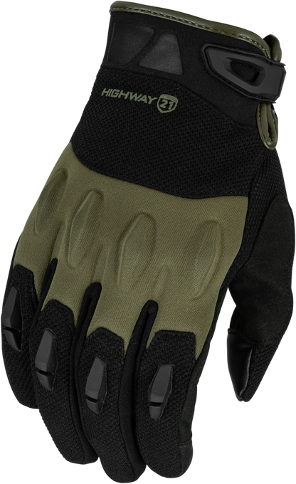 Fury Gloves Black/Olive Sm
