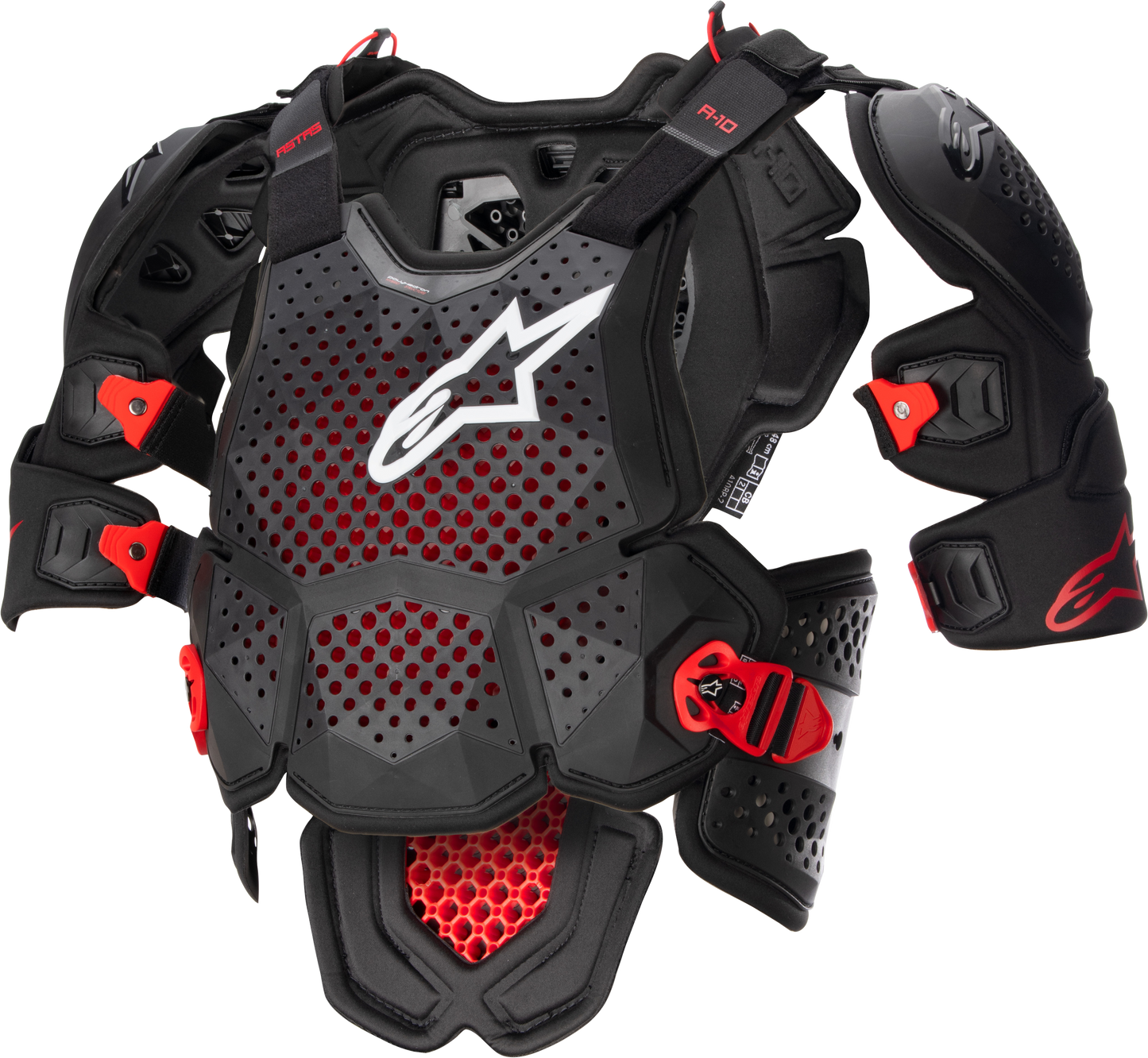 A 10 V2 Full Chest Protector Anthracite/Black/Red Xs/Sm