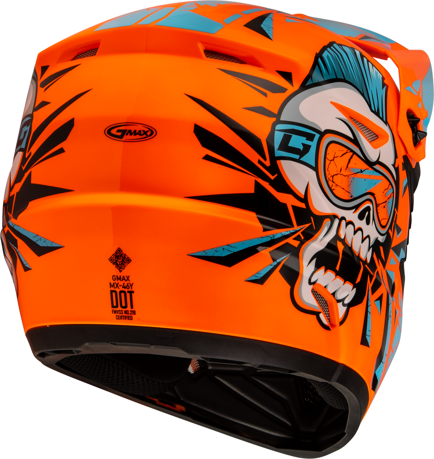 Youth Mx 46y Unstable Helmet Hi Vis Orange/Blue Ym
