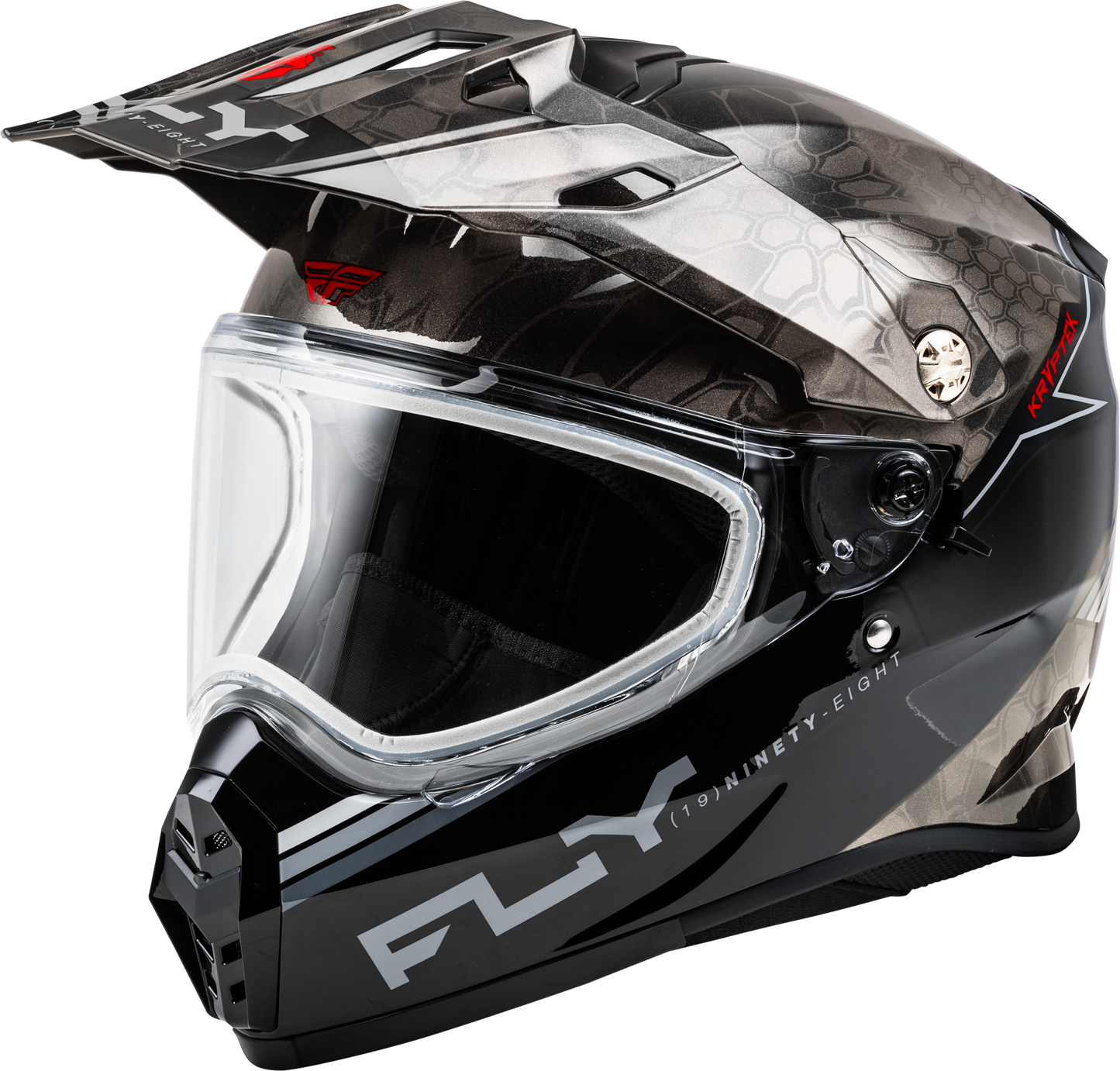 Trekker Cw Conceal Helmet Dual Shld Black/Grey/White Xl