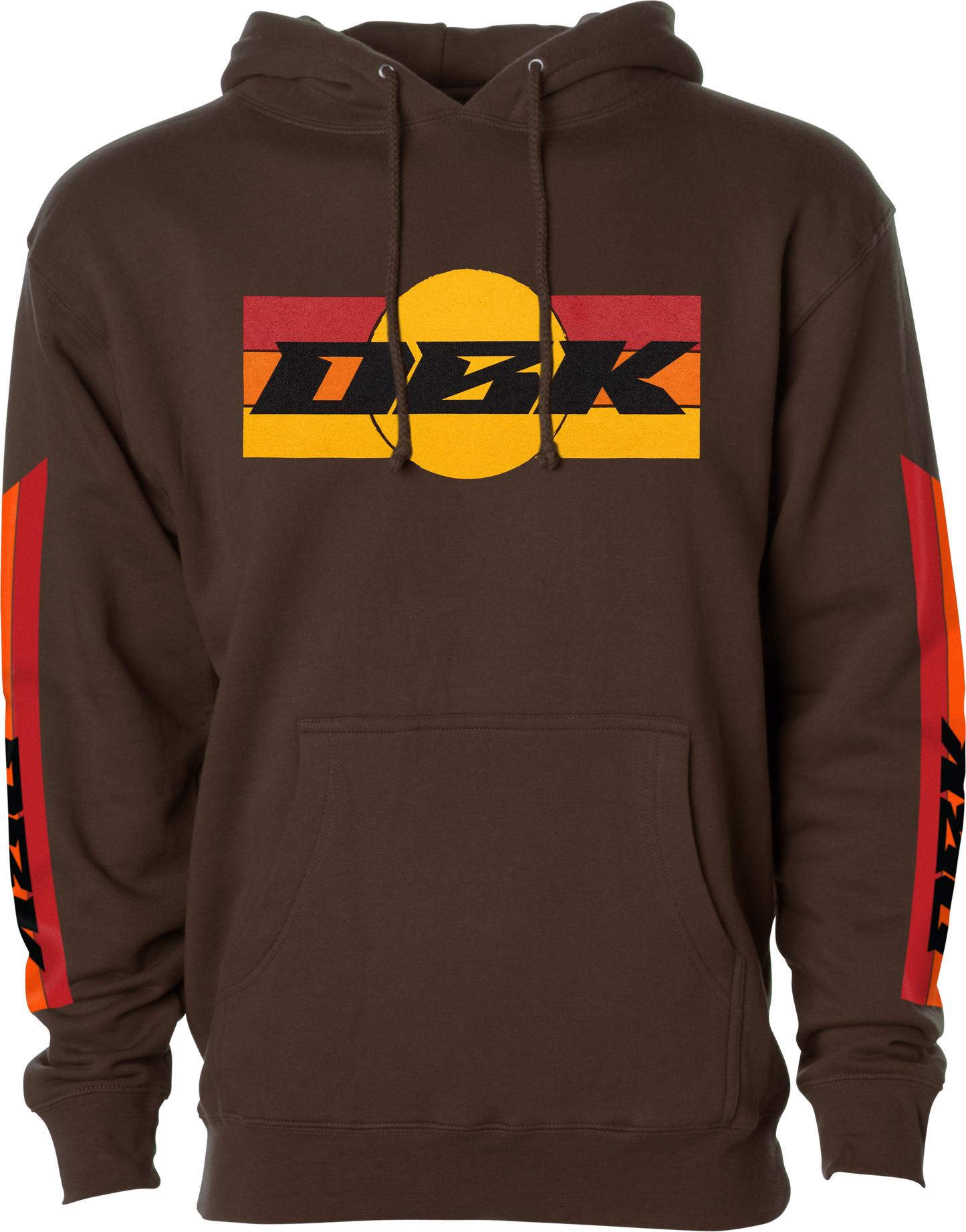 Sunday Stripe Hoodie Brown Lg