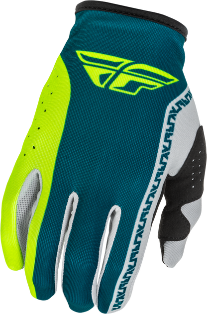 Youth Lite Gloves Grey/Lime/Teal Ym