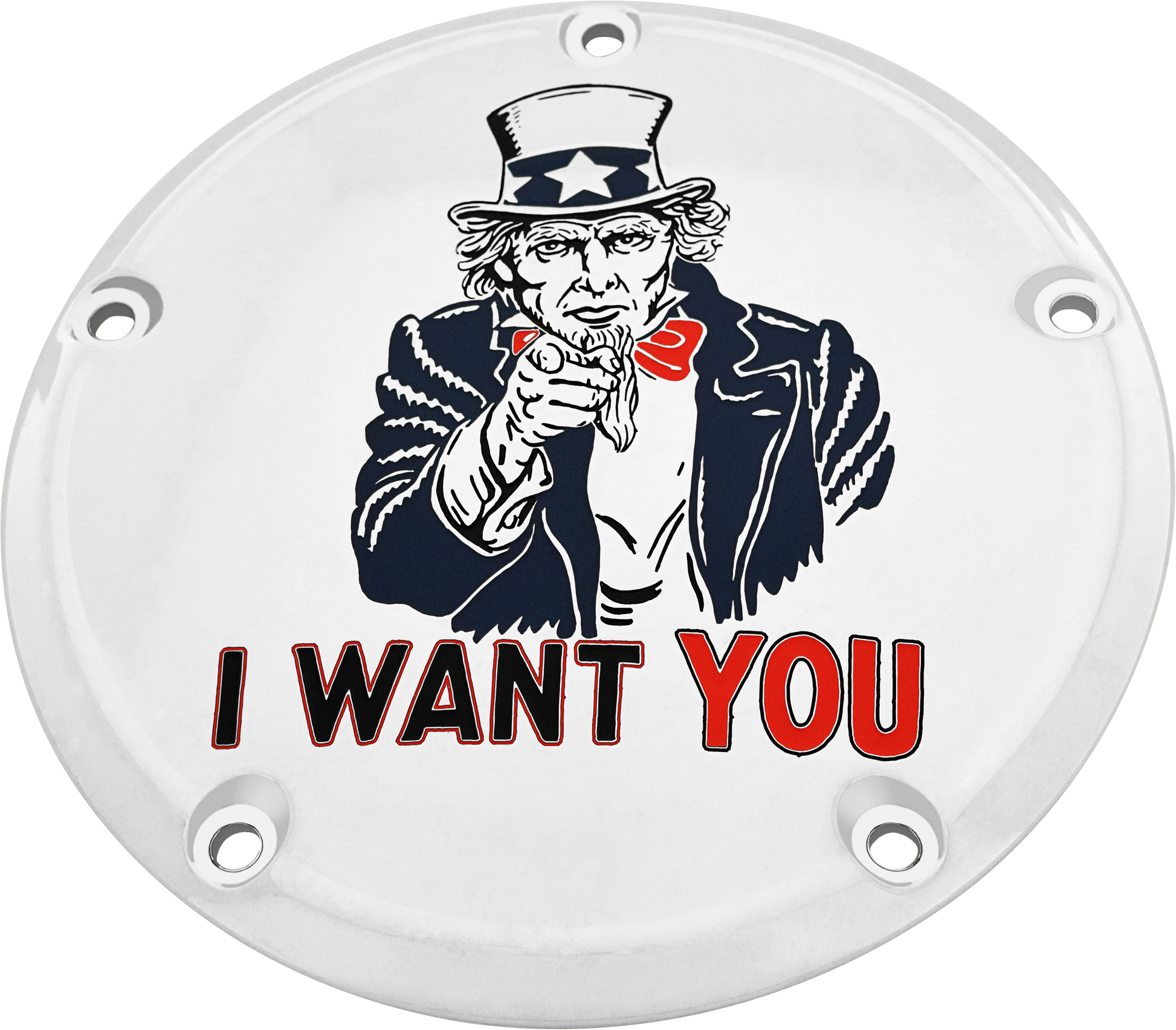 6   M8 Softail Derby Cover Uncle Sam Chrome