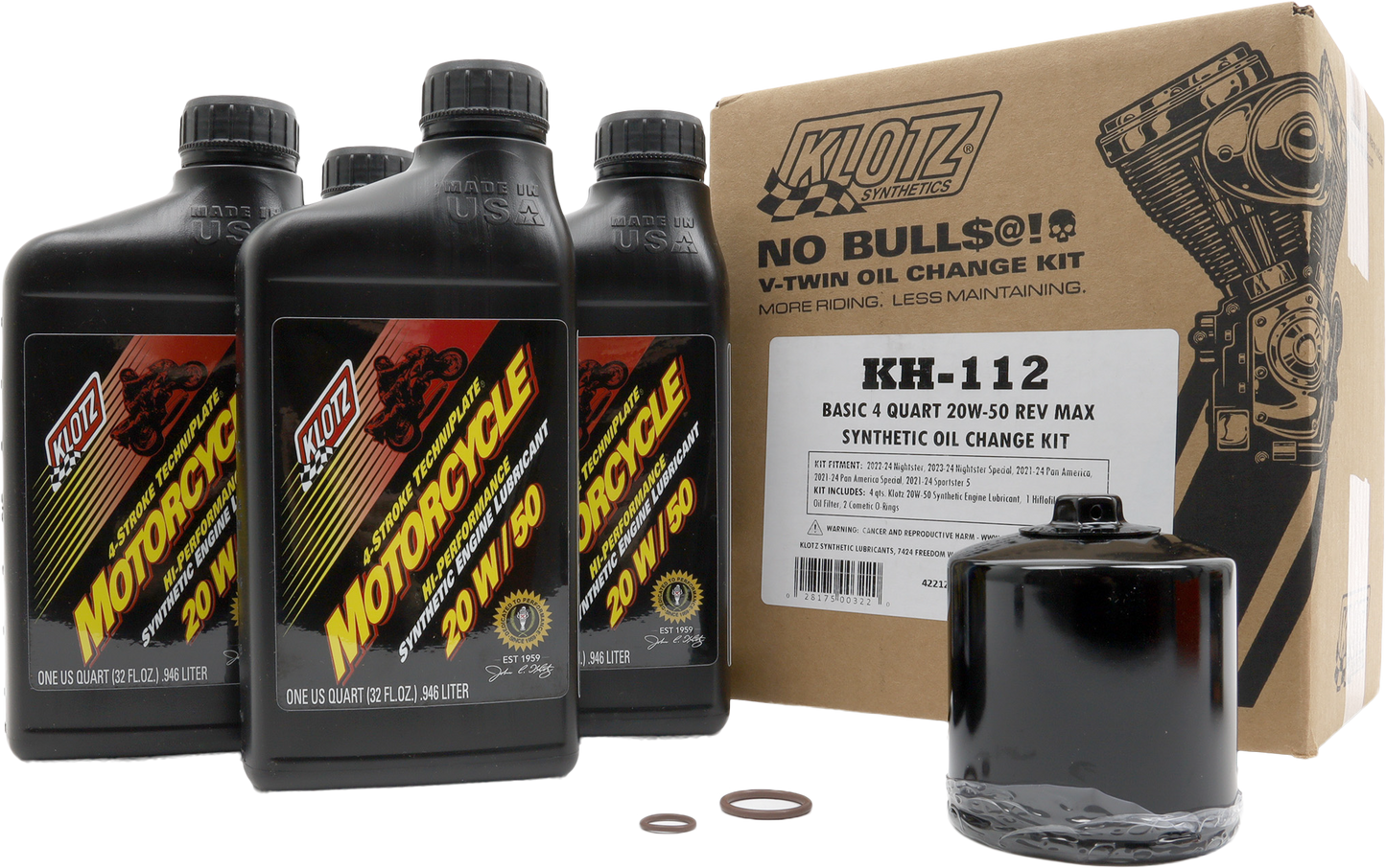 Basic Hd Rev Max 4qt Synthetic Oil Change Kit