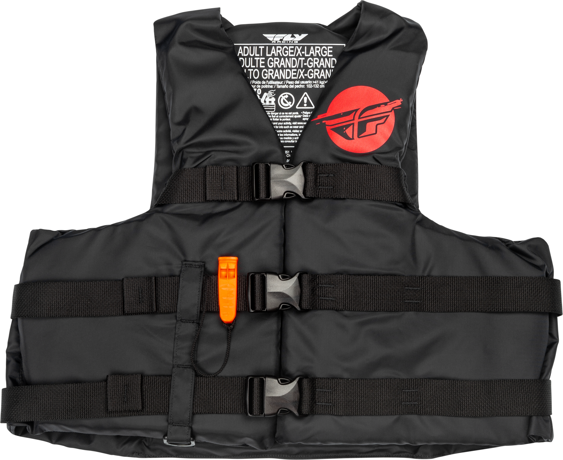 Nylon Flotation Vest Black/Red Xs