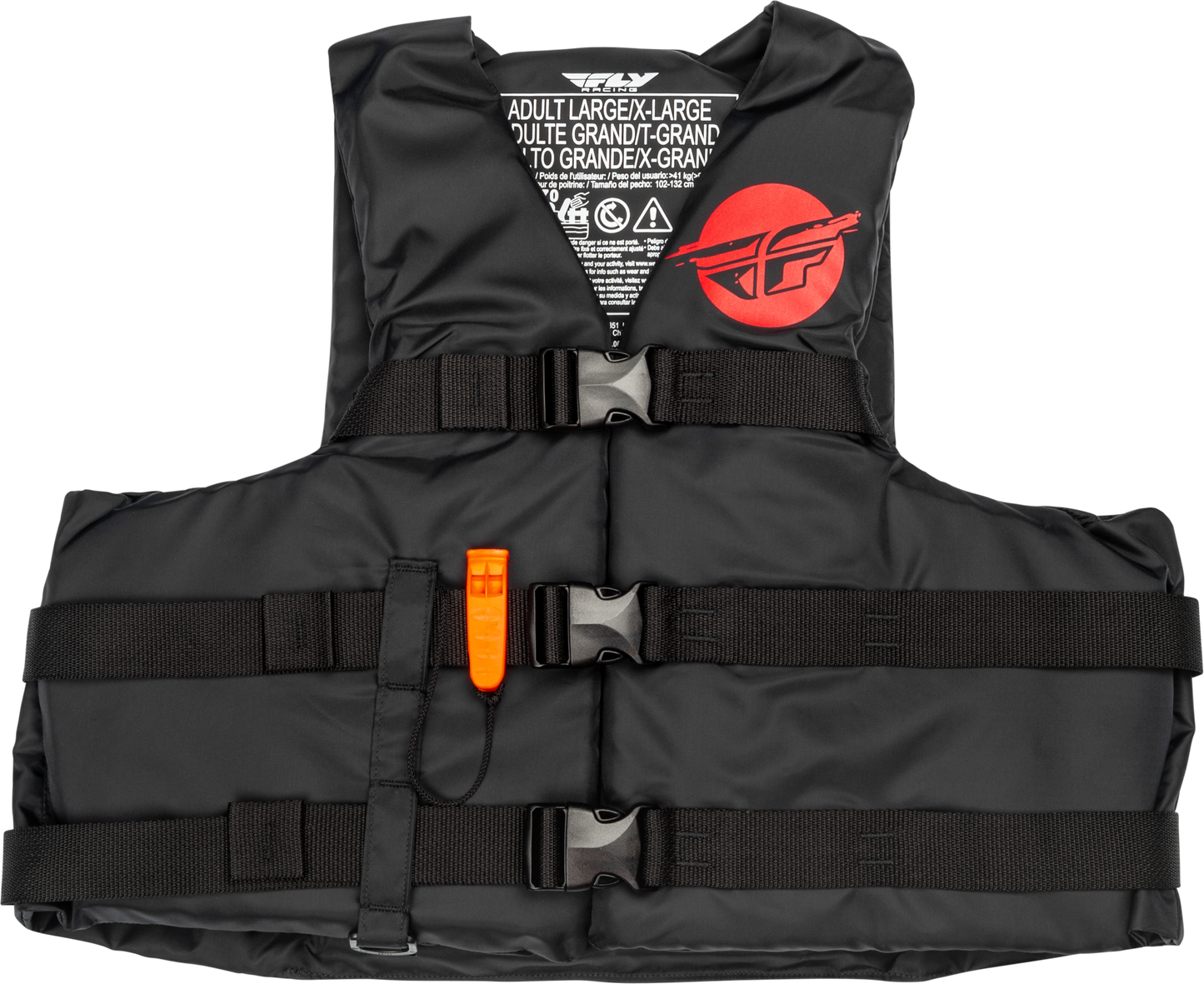 Nylon Flotation Vest Black/Red 3x