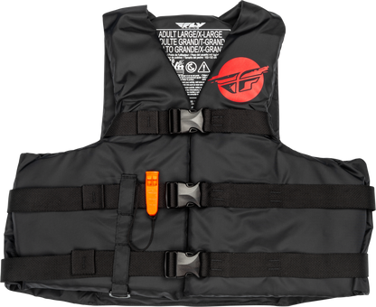 Nylon Flotation Vest Black/Red 3x