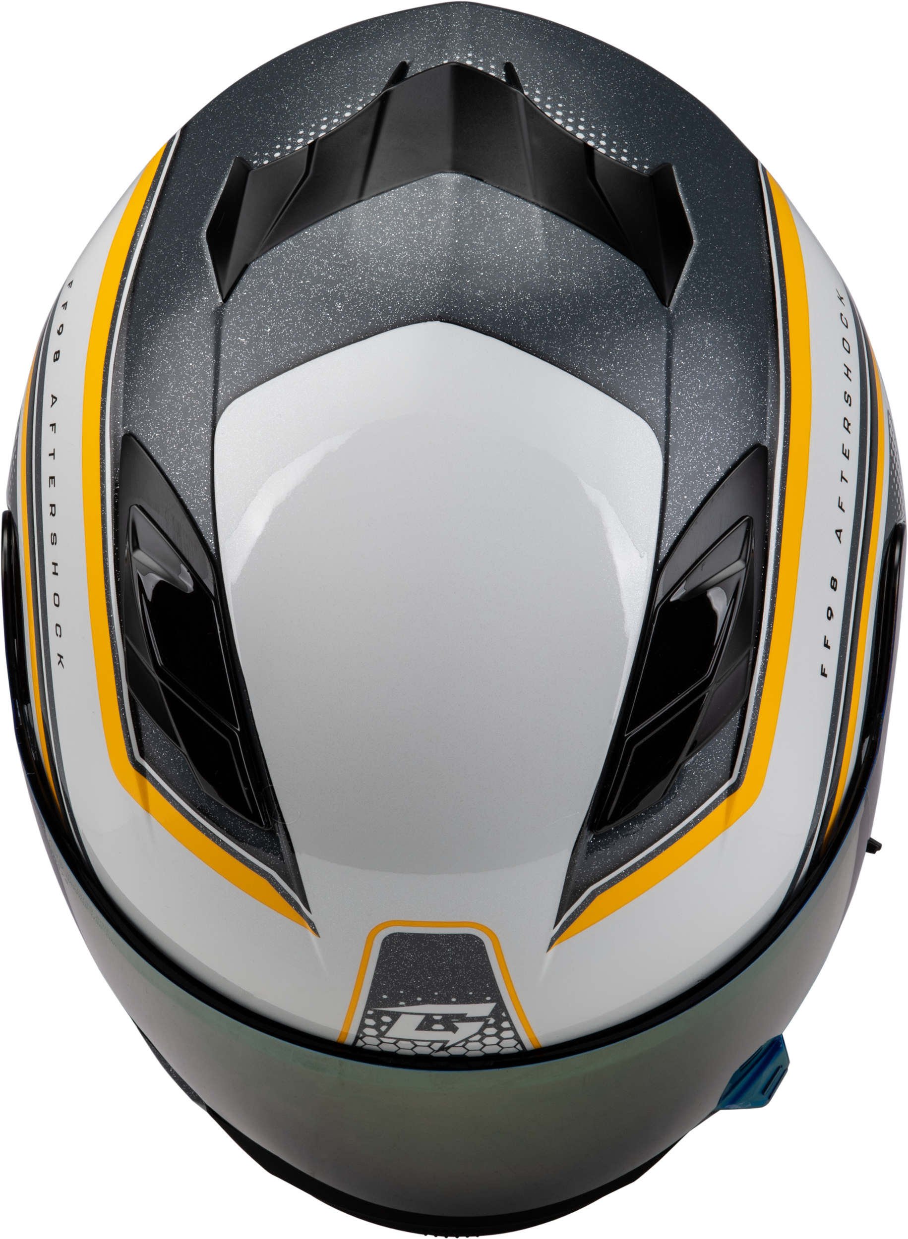 Ff 98 Aftershock Helmet White/Metallic Silver Xs