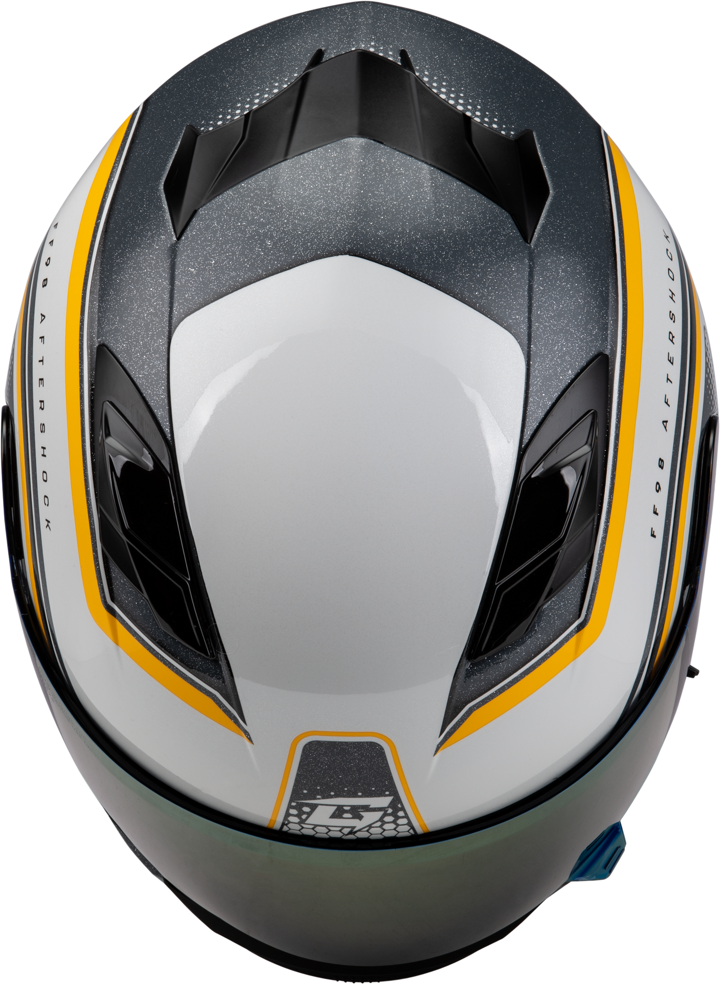 Ff 98 Aftershock Helmet White/Metallic Silver Sm