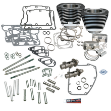 S&S Cycle 07-17 BT S&S 106in Big Bore Hot Set Up Kit w/o Cylinder Heads - Wrinkle Black