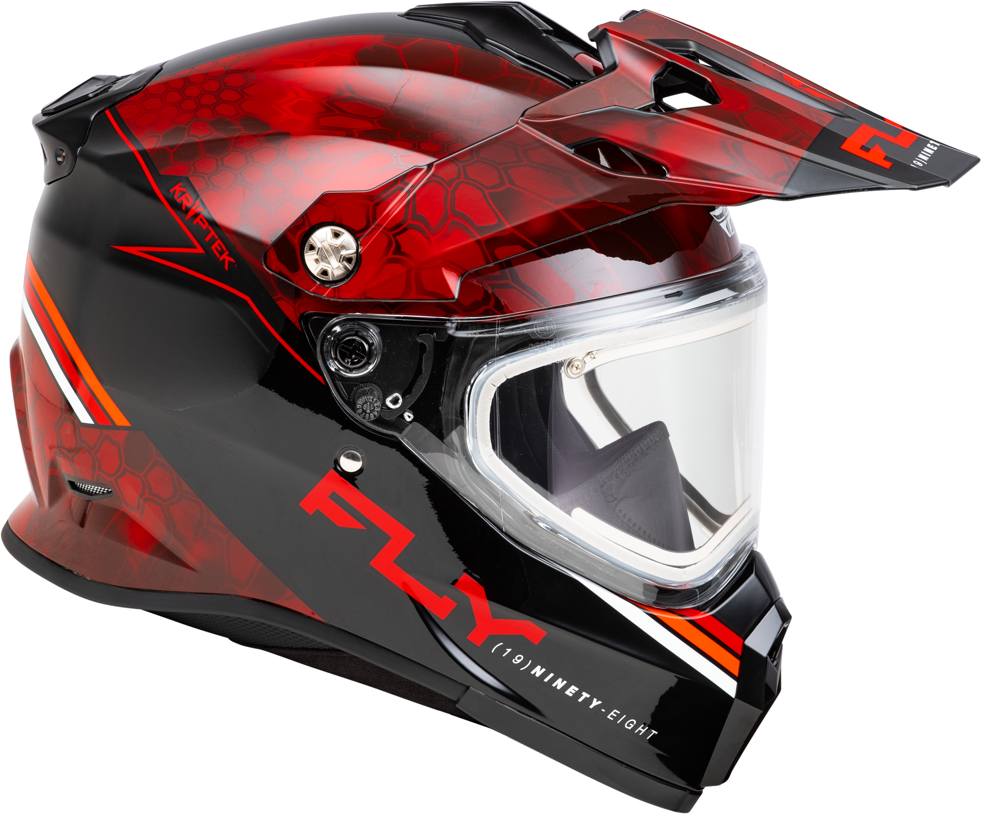 Trekker Cw Conceal Helmet Elec Shld Red/Black Lg