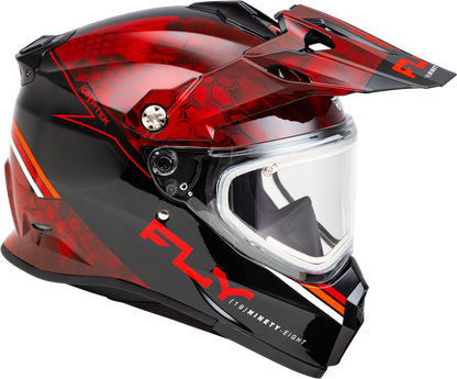 Trekker Cw Conceal Helmet Elec Shld Red/Black 2x