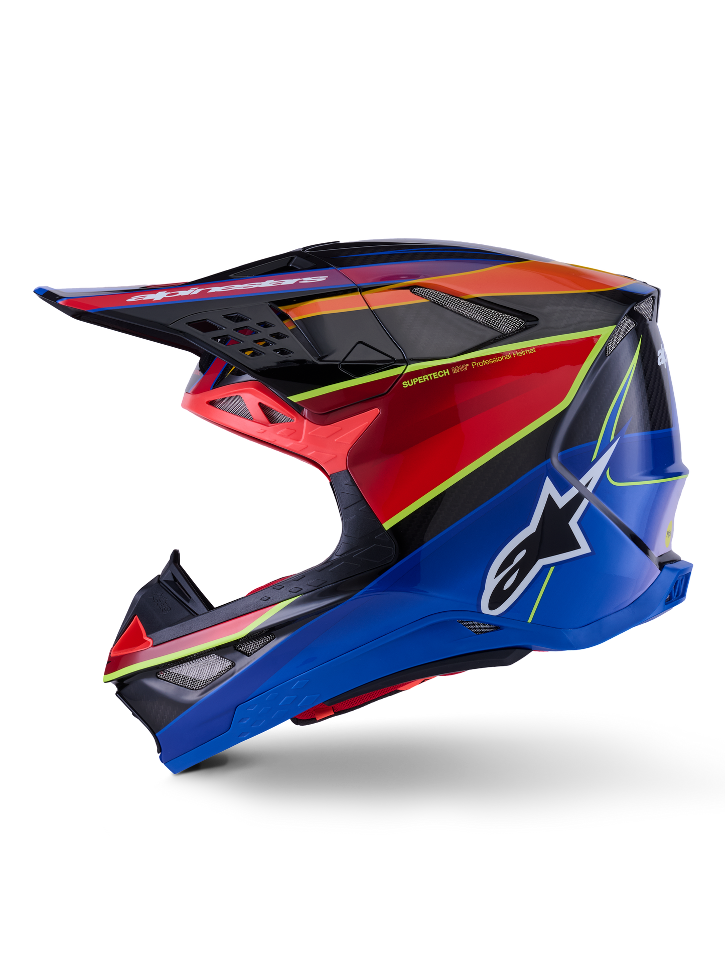 Supertech S M10 Era Helmet Blu/Rd/Ylw Fluo Glossy Xl