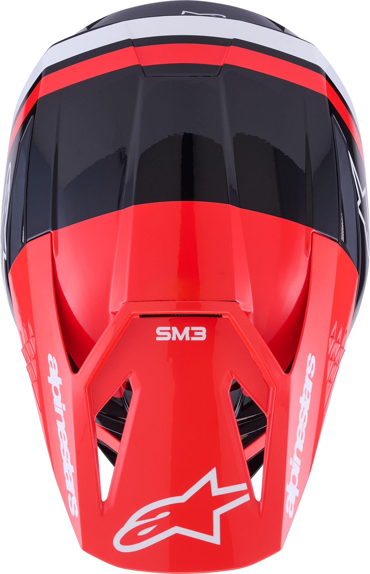 Sm3 Radium Helmet Blk/Red Fluo/White Glossy 2x