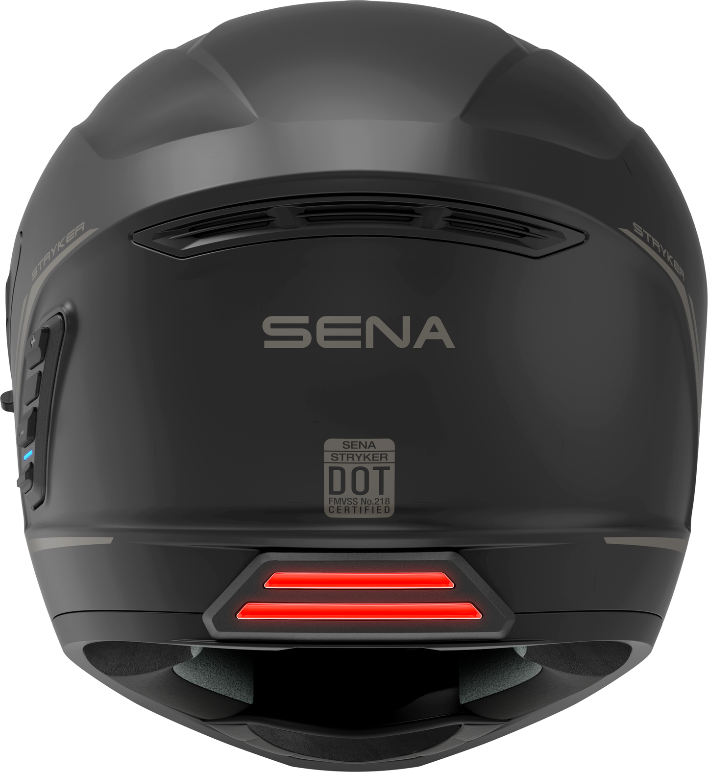 Stryker Full Face Helmet With Mesh Intercom Matte Black Lg