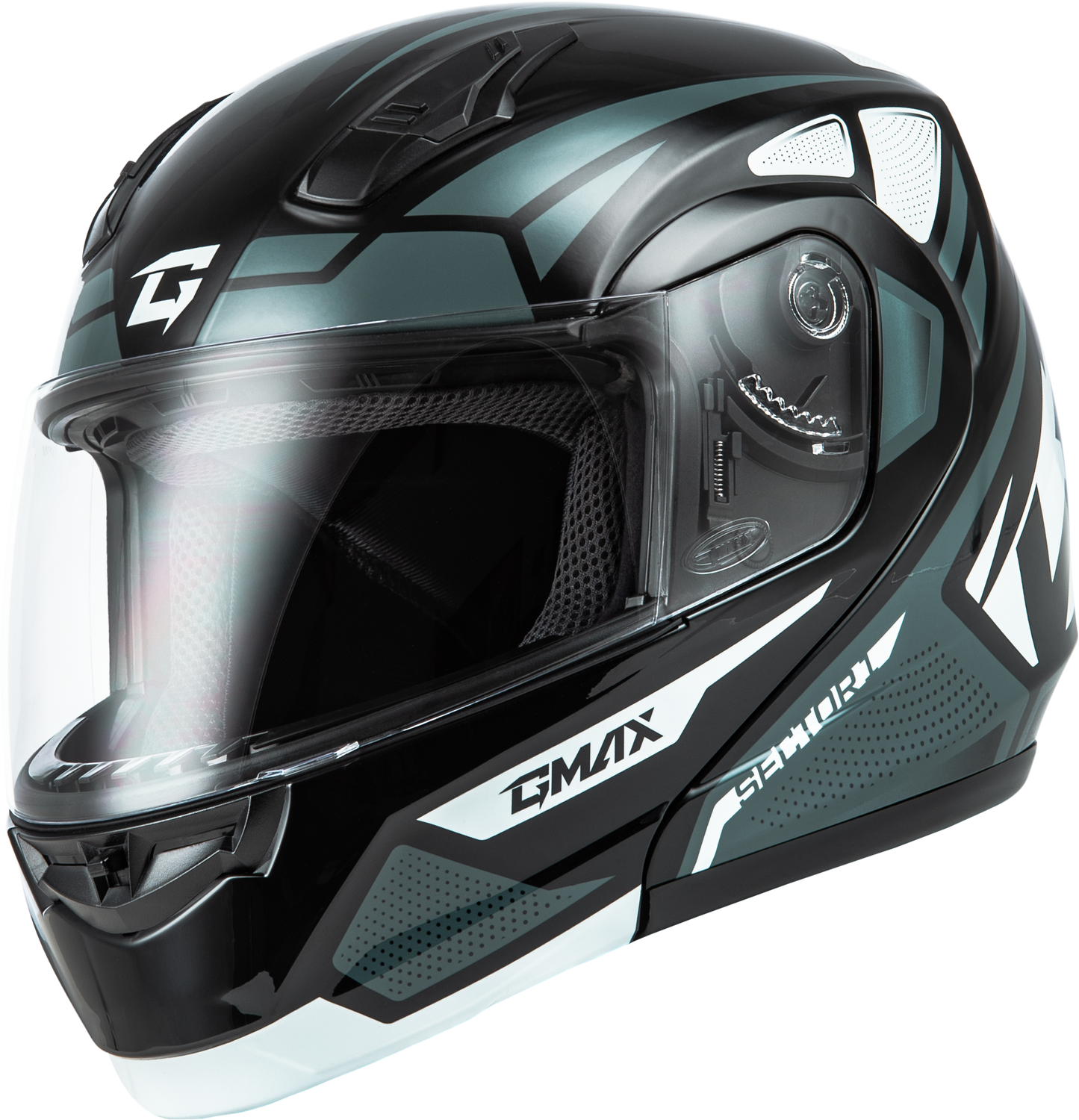 Md 04 Sector Helmet Black/Silver Xl