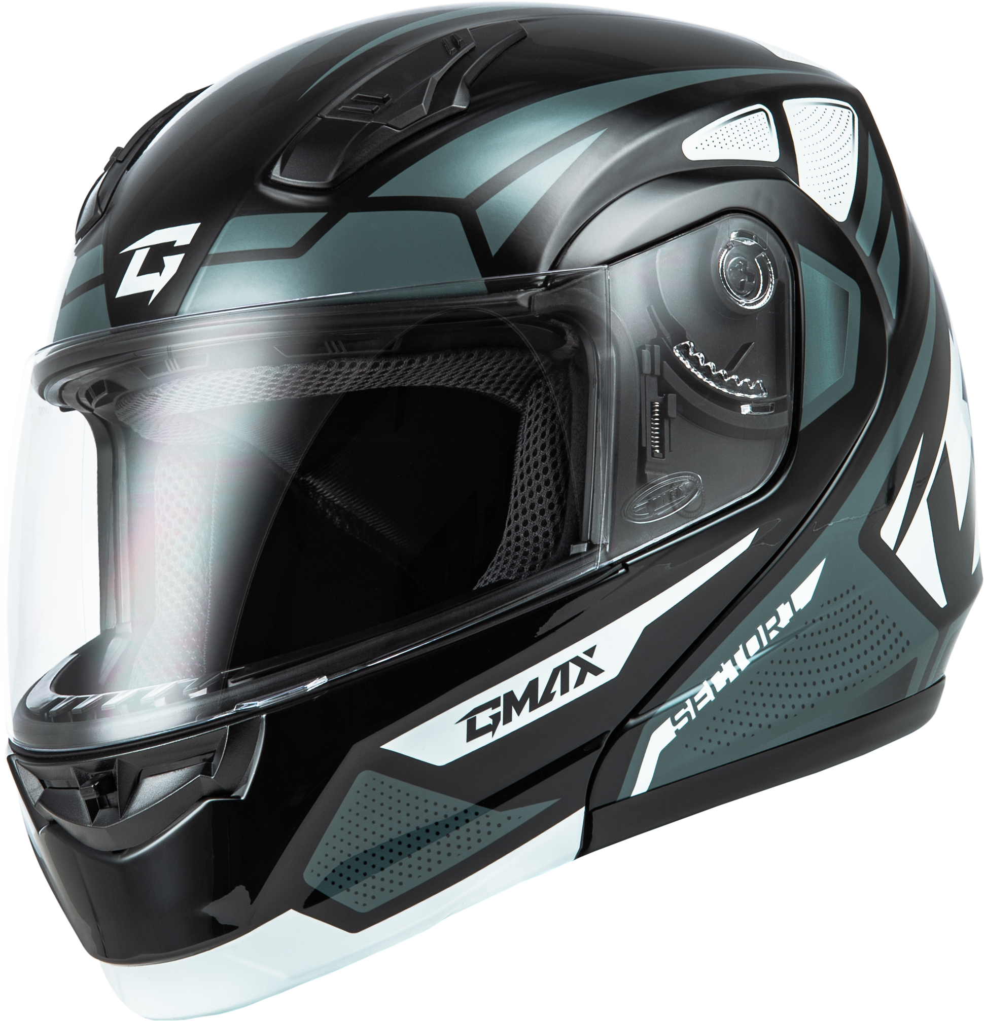 Md 04 Sector Helmet Black/Silver Xl