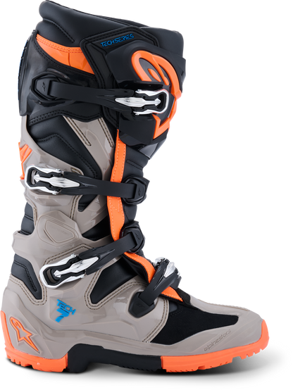 Tech 7 Enduro Blk/Warm Gry/Orange Fluo 9