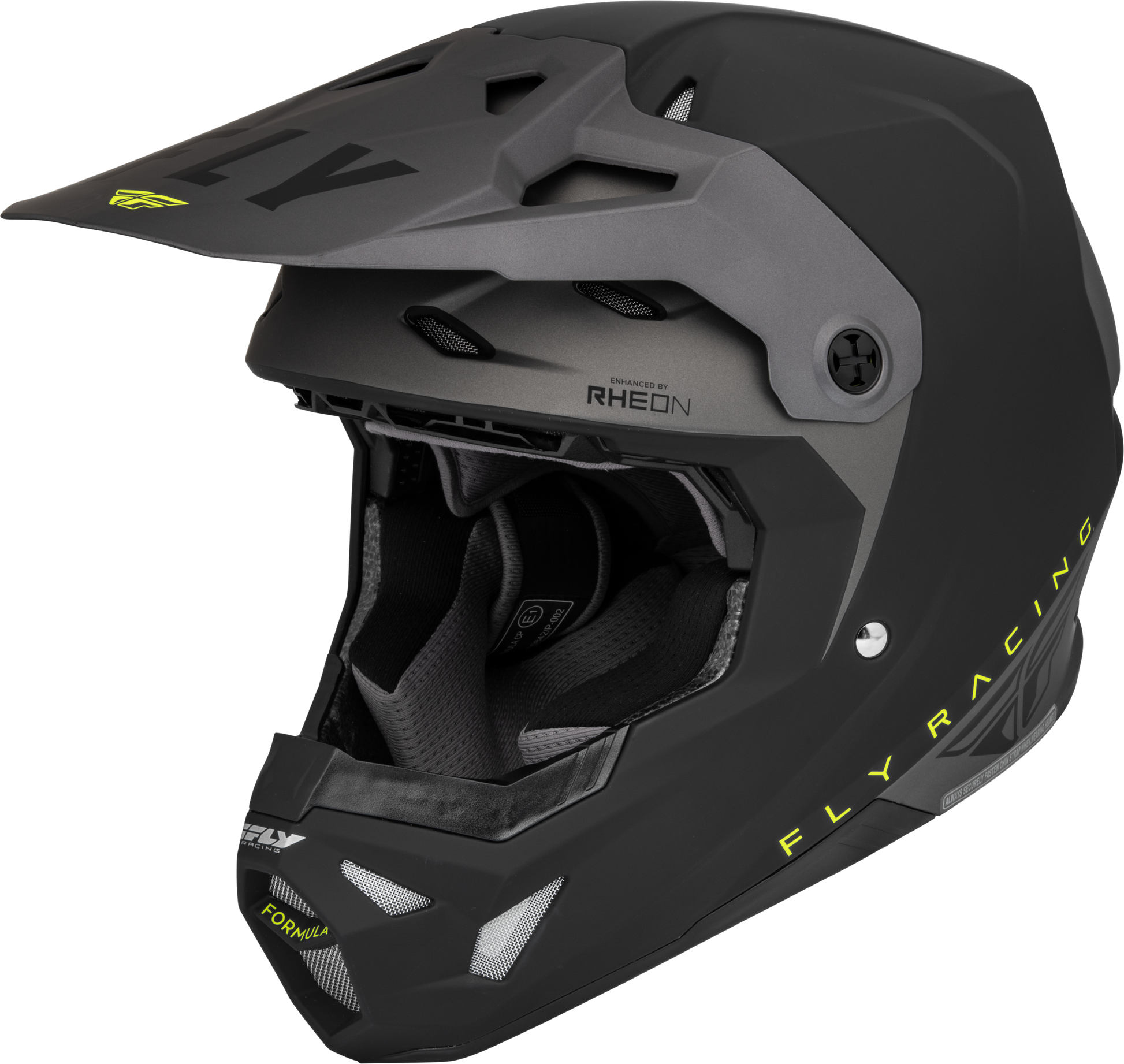 Formula Cp Slant Helmet Matte Black/Grey/Hi Vis Xl