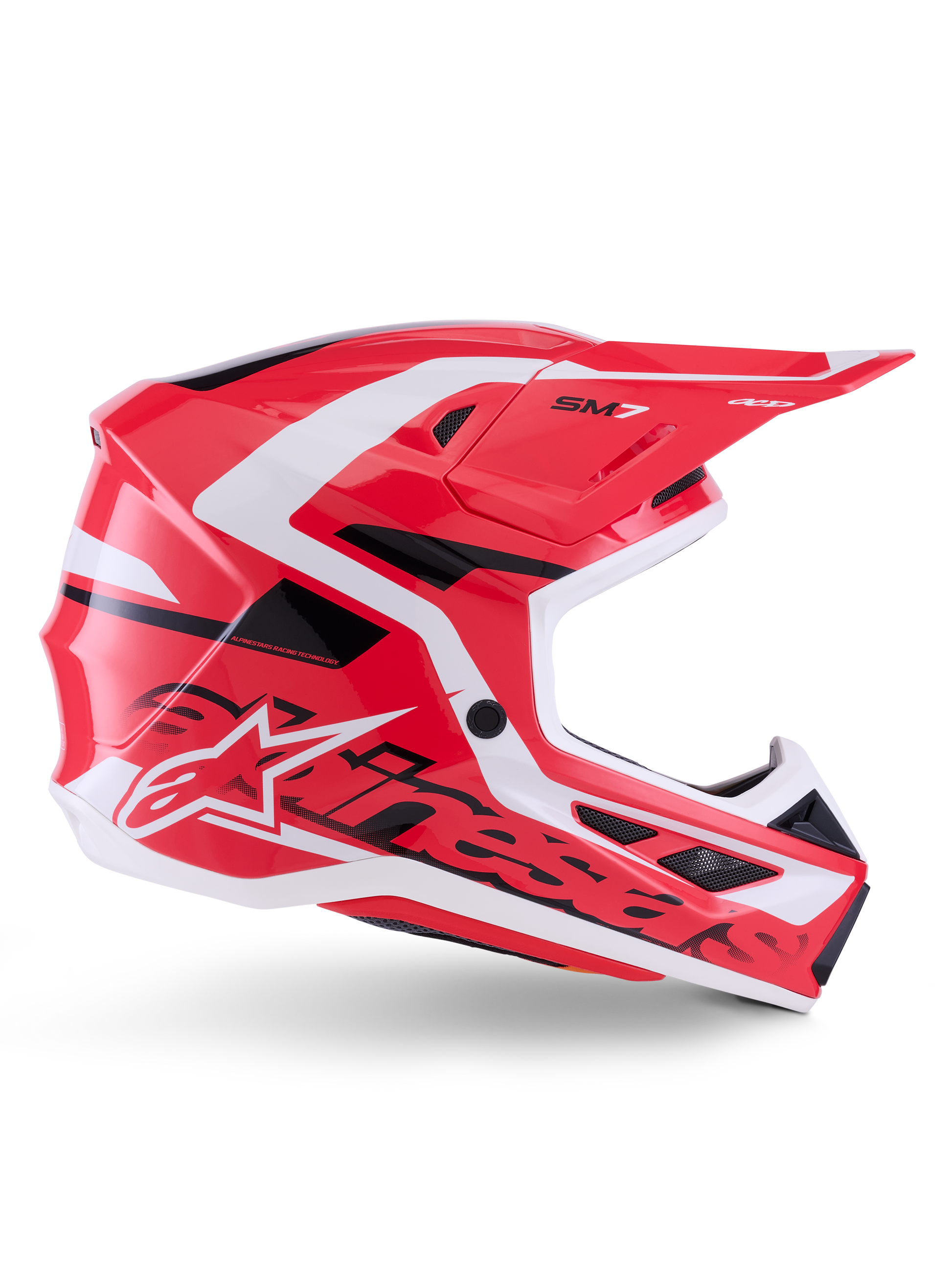 Sm7 Deed Helmet Red/Blk/Wht Glossy Xl