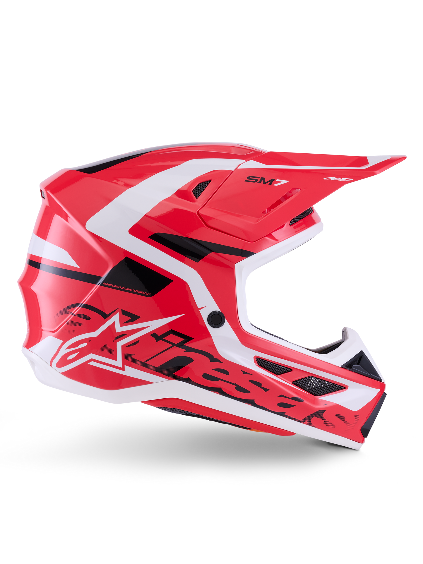 Sm7 Deed Helmet Red/Blk/Wht Glossy Lg